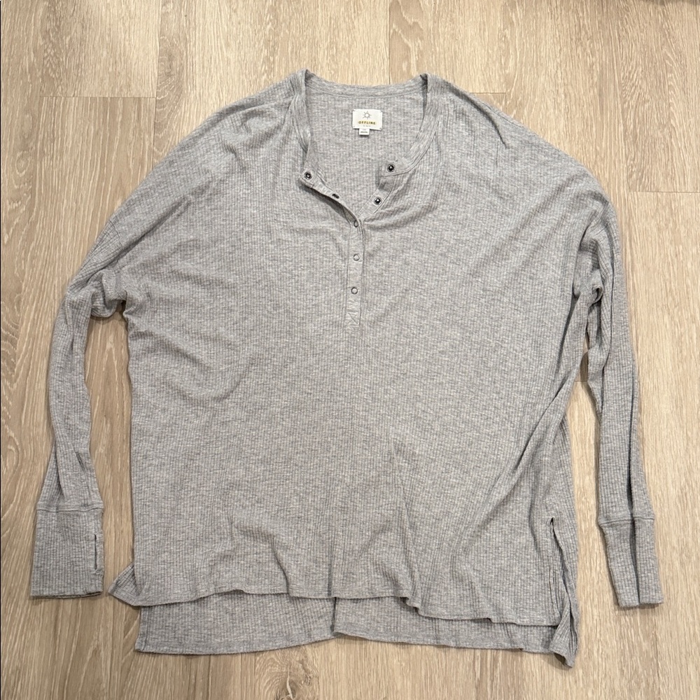 Aerie Offline drop shoulder ribbed long sleeve